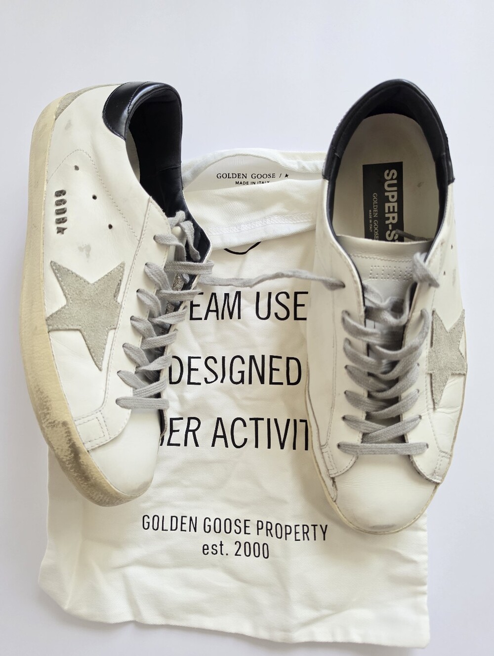 Golden Goose Superstar White & Black Leather Low Top Men’s Sneaker EU 41